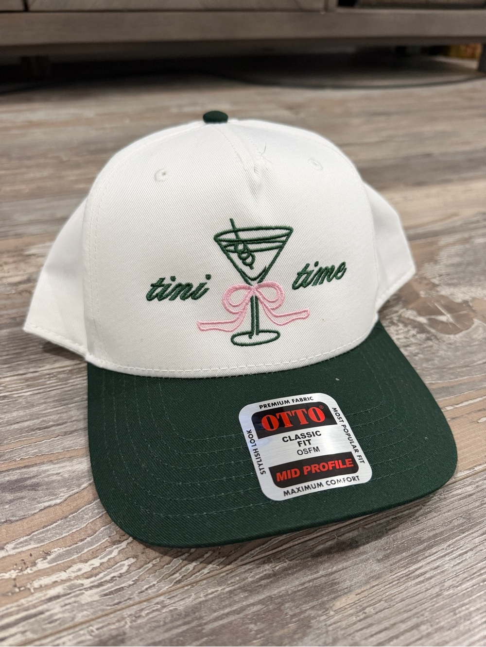 “Tini-Time' Embroidered Trucker Hat
